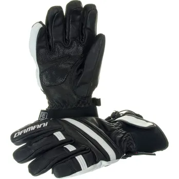 Lyžařské pánské rukavice Damani R03 - SKI celokožené (černo-bílá) L