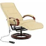 Masážní křeslo, elektrické, béžové, ARTUS