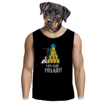 Pánské tílko Bastard Umím stavět pyramidy pánské tílko Black