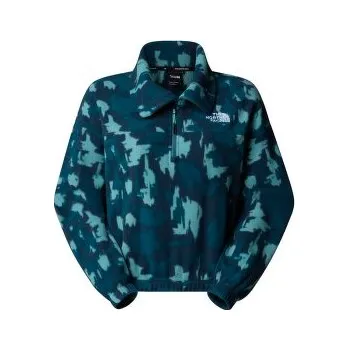 Dámská mikina The North Face MOUNTAIN ATHLETICS FLEECE 1/4 ZIP-PRIN Women DQD DEEP CYPRESS PAINTED MOUNTAINS PRINT modrá L