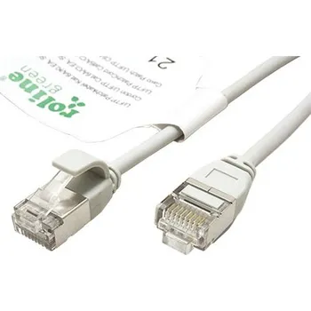 Síťový kabel ROLINE GREEN U/FTP patchkabel kat. 6a, tenký, LSOH, 0,15m, šedý - 21.44.3300