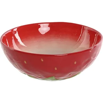 Miska na salát Home ESPRIT Moderní Kamenina Červená (19,3 x 19,3 x 7 cm)