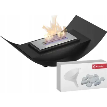 Biokrb Volně stojící biokrb Kratki 47 x 13 x 26 cm černý