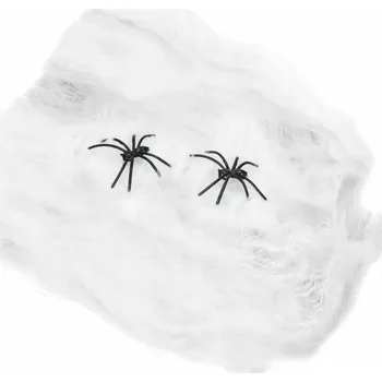 Karnevalový doplněk Pavučina s pavouky 60g SPRINGOS HALLOWEEN bílá