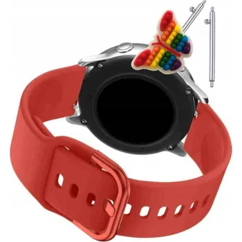 Pouzdro na mobilní telefon Pásek Řemínek pro WonderWatch Smart Watch Gold 7, Silikon Červený Poutko