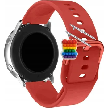 Pouzdro na mobilní telefon Pásek Řemínek pro Banlvs Chytré Hodinky G56, Silikon Červený Poutko, nastavitelný