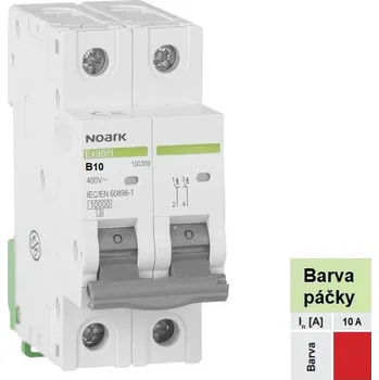 Jistič Noark 100291 Ex9BH 1PN B10 Instalační jistič 10 kA, charakteristika B, 10 A, 1+Npól (Ex9BH 1PN B10)