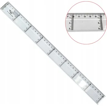 Obraz HLINÍKOVÉ PRAVÍTKO 30 cm Skvělé pravítko PRO DĚTI Do školy MEGA