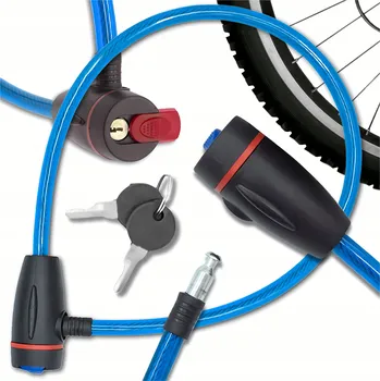 Zámek na kolo ZÁMEK NA KOLO LANKOVÝ ZÁMEK S KLÍČEM PRO KOLO KOLOBĚŽKU SILNÝ