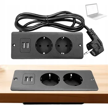 Elektrická zásuvka Elektrická Zásuvka Bedee na pracovní desku, černá