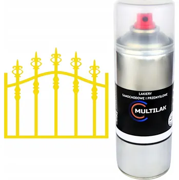 Barva ve spreji Profesionální lesklý antikorozní lak ve spreji na ocel, kov a plech RAL 1018