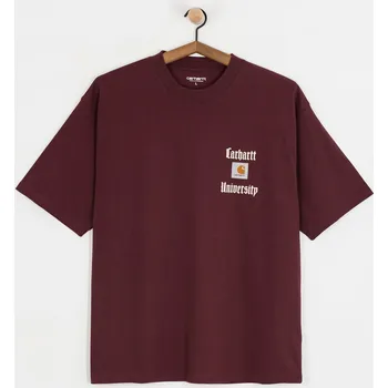 Pánské tričko Carhartt WIP Schooling Heart (rondo) XL, vínově červená