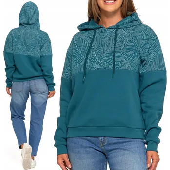 Dámská mikina Mikina Moraj zelená bavlněná s kapucí, velikost S