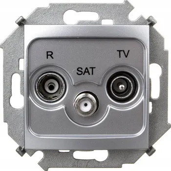 Elektrická zásuvka Anténní zásuvka nástěnná Kontakt-simon stříbrná