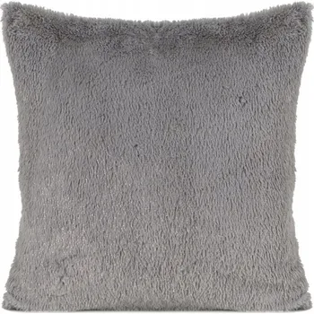 Polštář Dekorativní chlupatý povlak na polštář Lucid 40x40 cm, stříbrný