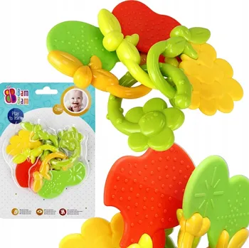 Kousátko na zuby BamBam plastové, vícebarevné