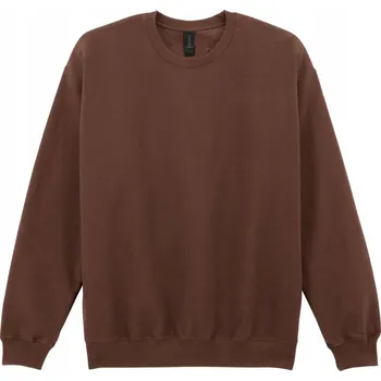 Pánská mikina SOFTSTYLE UNISEX teplá Mikina Bez Kapuce GILDAN SF500 HNĚDÁ L