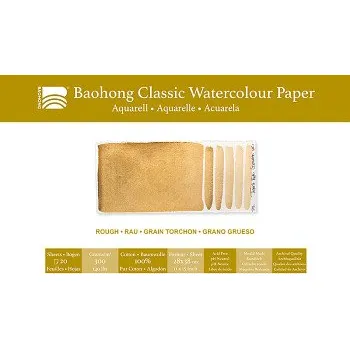 Výtvárné potřeby Akvarelový papír Baohong Classic 38x56cm rough 300g (Akvarelový papír Baohong Classic 38x56cm rough 300g)