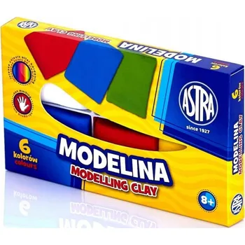 Modelovací hmota PLASTELÍNA Pro Děti Modelovací Hmota Modelína standard Astra 6 barev