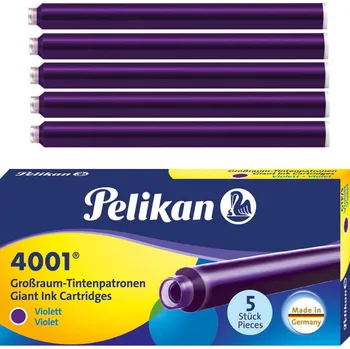 Fialové bombičky Pelikan inkoust do plnicího pera, fialový inkoust, 5 ks