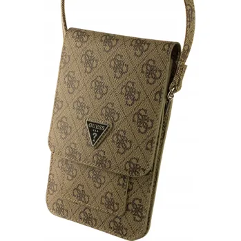 Kabelka Hnědá kabelka kabelka přes rameno Guess eko kůže