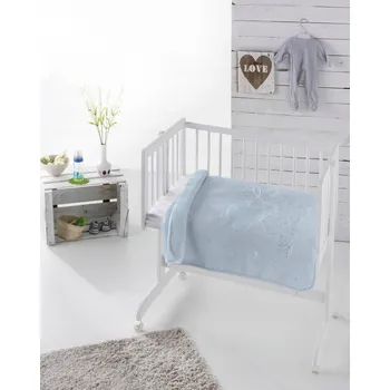 Dětská deka Dětská deka Premium zavinovačka OSITO MARIPOSA CRYSTAL 110x140, modrá