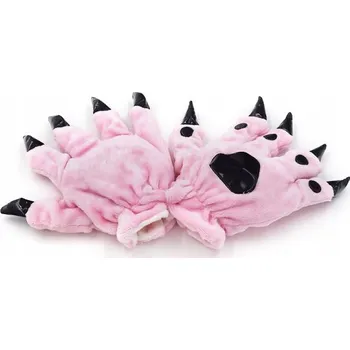 Rukavice Onesies pětiprsté rukavice růžová zvířata