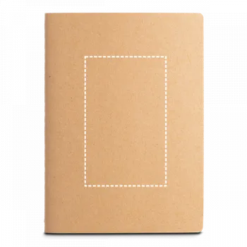 Blok ALCOTT A4. Poznámkový blok formátu A4 s obalem z kartonu (250 g/m²) a čistých stránek 3 přední, 100 x 160 Transfer, 1 barva