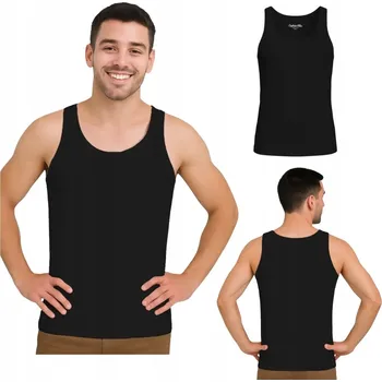 Captain Mike tílko kulatý výstřih na ramínka černé barvy velikost 6XL