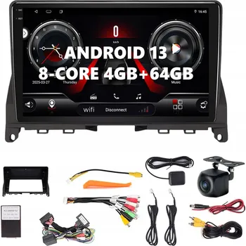 Mobilní telefon ANDROID 13 RÁDIO PRO MERCEDES W204 2007-2010 s ANDROID AUTO, CARPLAY a SIM kartou, 4GB/64GB