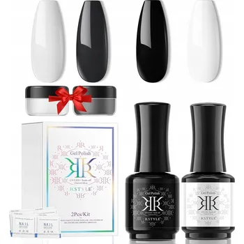 Lak na nehty GELOVÝ LAK NA NEHTY RSTYLE 2 BARVY 15 ML UV S 2 X 5 G VYMĚNITELNÝ GEL