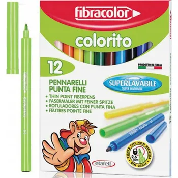 Fixy dětské fixy barevné sada fixů popisovače Fibracolor 12 ks