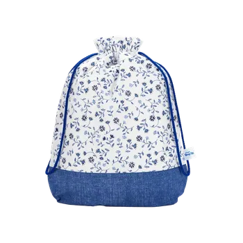 chlebník Pytlík půlený modré kvítí rozšířený