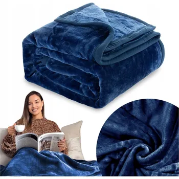 Prostěradlo Deka Łóżkoholicy akryl 160 cm x 200 cm modrá