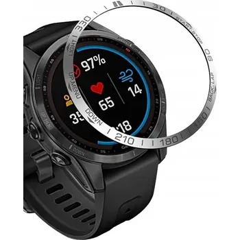 Pouzdro na mobilní telefon BEZEL Ring Kroužek Ocel Kryt pro Garmin Fenix 7s