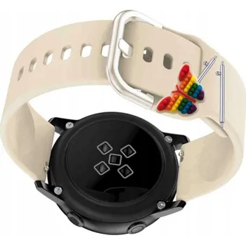 Pouzdro na mobilní telefon Pásek Řemínek pro Fossil FTW4025 Gen 5, Silikon Béžová Poutko, nastavitelný