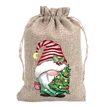 Vánoční dekorace Plátěný pytlík - vánoční skřítek IX (10,0 x 15,0 cm)