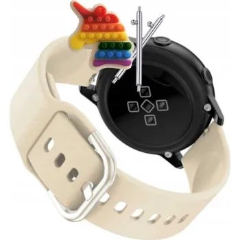 Pouzdro na mobilní telefon Pásek Řemínek pro MyKronoz ZeTime Premium, Silikon Béžová Poutko, nastavitelný