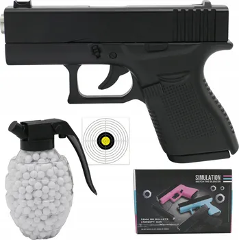 Obraz PISTOLET NA KULKI KRÁTKÁ KOPIE HRAČKA KOVOVÁ IMITACE 6mm + 800 KULIČEK