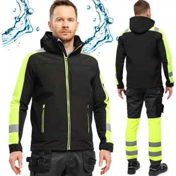 Pracovní obuv Zateplená pracovní bunda s fleecem, VODĚODOLNÁ, pánská, s kapucí a reflexními prvky, velikost S