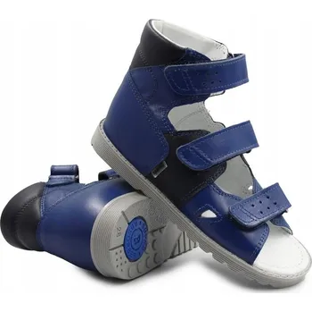 Chlapecká obuv Bartek dětské sandály z přírodní kůže, modré, velikost 31
