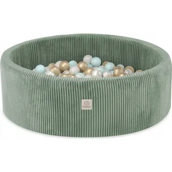 Suchý bazén Suchý Bazén s Míčky 90x30 Pěnový Bazén Manšestr Zelený 200 míčků