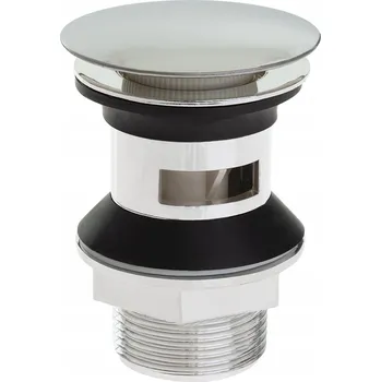 Sifon Zátka s přepadem klik-klak kulatý Kuchinox stříbrná