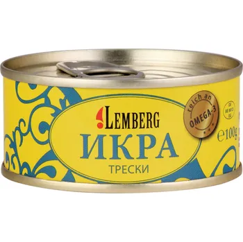 Obraz Zlatavý kaviár z tresky 100 g Lemberg – prémiový kaviár na chlebíčky