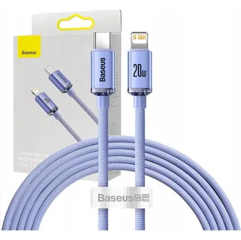 Datový kabel Kabel Baseus USB-C na Apple Lightning 2 m fialový
