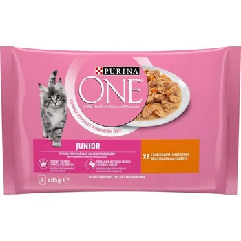 Krmivo pro kočku Krmivo mokré Purina ONE s prebiotikem, kuřecí maso pro koťata 340 g (4 x 85 g)
