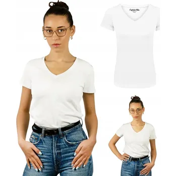 Dámské tričko Dámské TRIČKO tričko Captain Mike TURECKÁ BAVLNA s výstřihem do V, velikost M