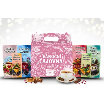 Dárkový potravinový koš LIPOO VÁNOČNÍ ČAJOVNA - DÁRKOVÝ BOX