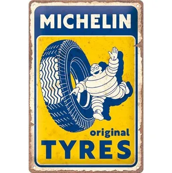 Plechová cedule Postershop Plechová cedule - Michelin - Original Tyres 30x20 cm