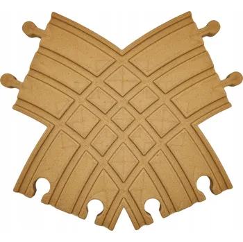 Vláček a vláčkodráha Trojitá oblouková výhybka pro dvojité dřevěné vláčkodráhy